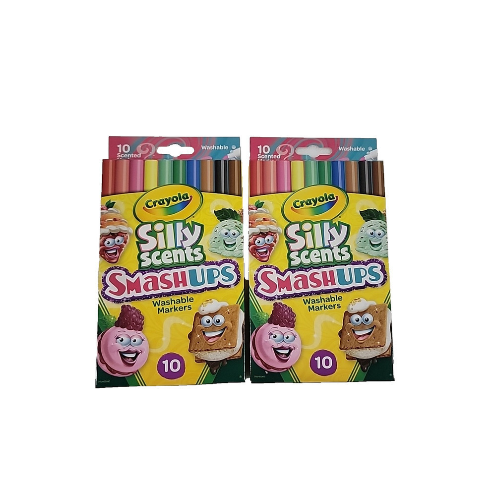 CRAYOLA Silly Scents Smashups Washable Markers Lot 2 Art Craft Kids